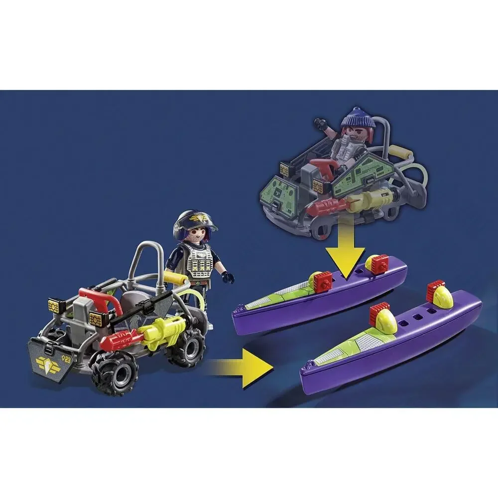 🆕 NIB Playmobil City Action Tactical Police Quad 71147